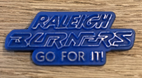 Raleigh burners badge blue - raleigh,
