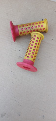 Bmx handlebar red yellow - yellow, dotty
